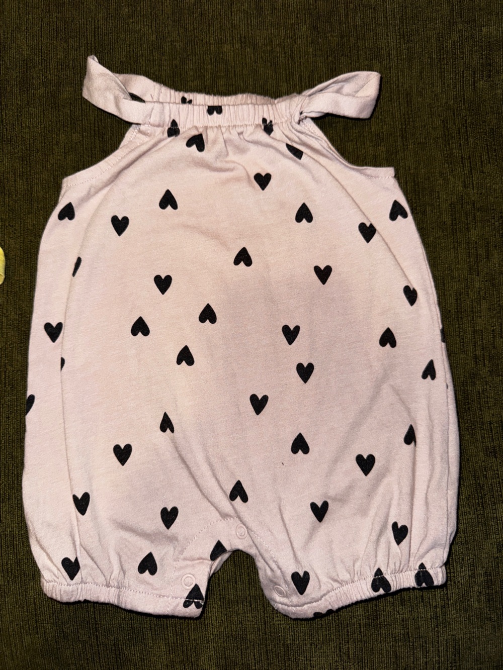 Carter's Yellow Romper and Pink Heart Romper - Picture 5 of 6